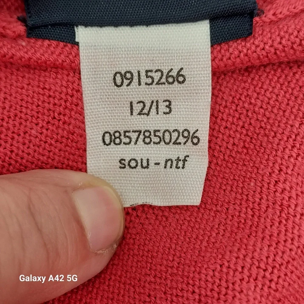 Tommy Hilfiger‎ Men's Coral V Neck Soft Cotton Blend Sweater L G